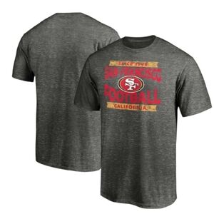 NWT Men's Heathered Charcoal San Francisco 49ers Heroic Play T-Shirt XL